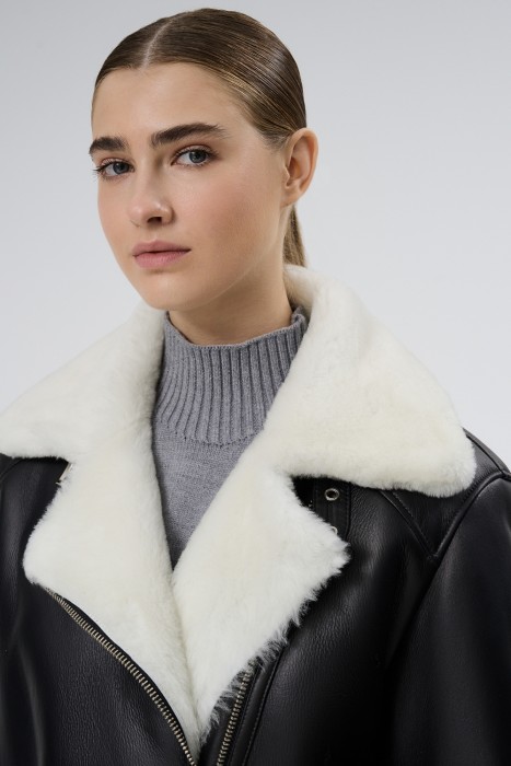 дубленка из овчины из россии вид сбоку