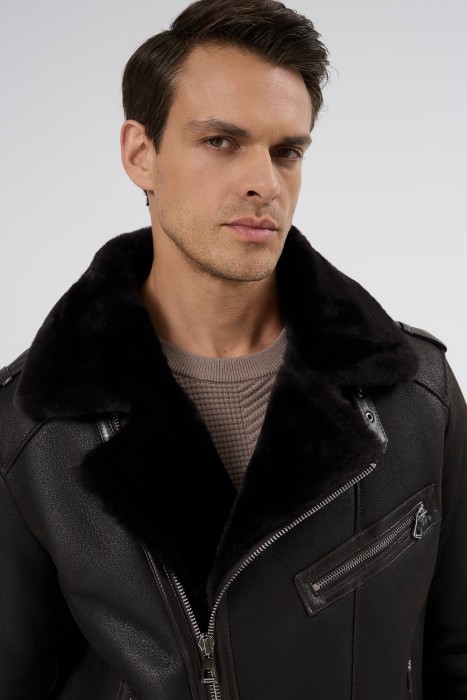 дубленка из овчины из россии вид сбоку