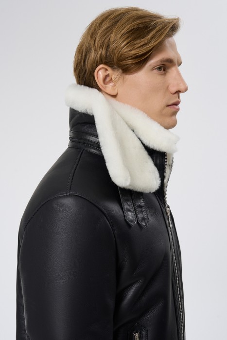 дубленка из овчины из россии вид сбоку