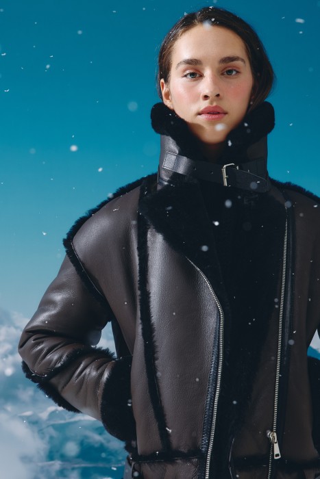 дубленка из овчины из россии вид сбоку