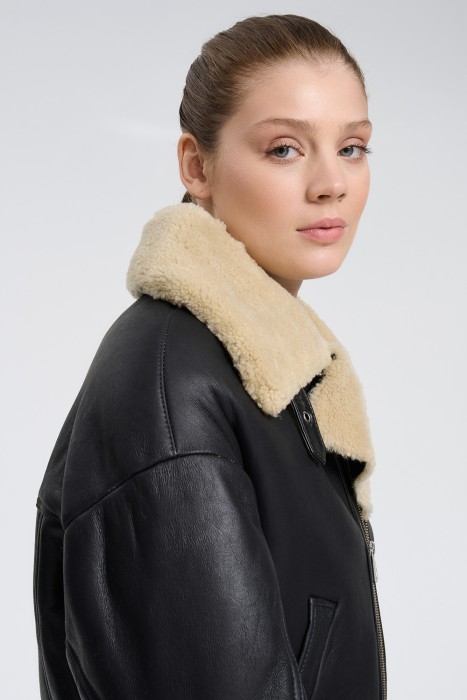 дубленка из овчины из россии вид сбоку