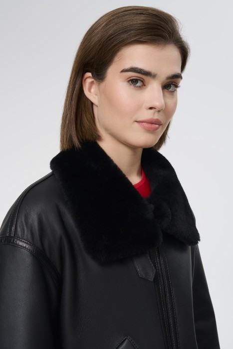 дубленка из овчины из россии вид сбоку