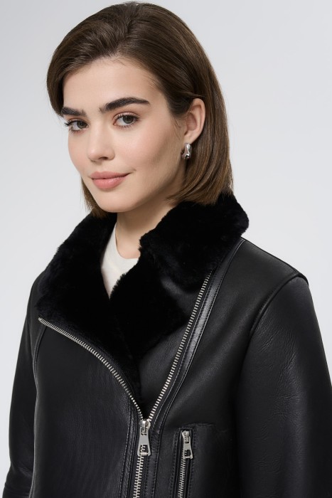 дубленка из овчины из россии вид сбоку