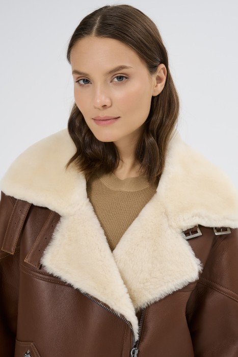 дубленка из овчины из россии вид сбоку