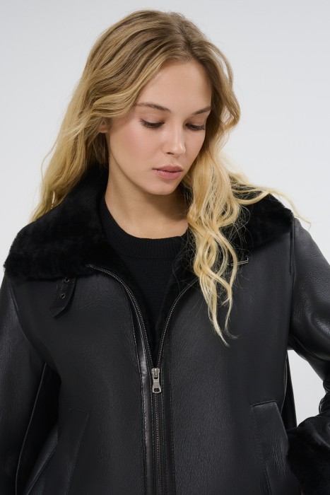 дубленка из овчины из россии вид сбоку