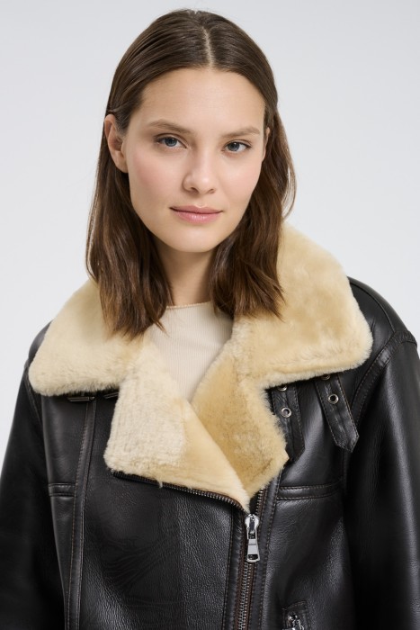 дубленка из овчины из россии вид сбоку