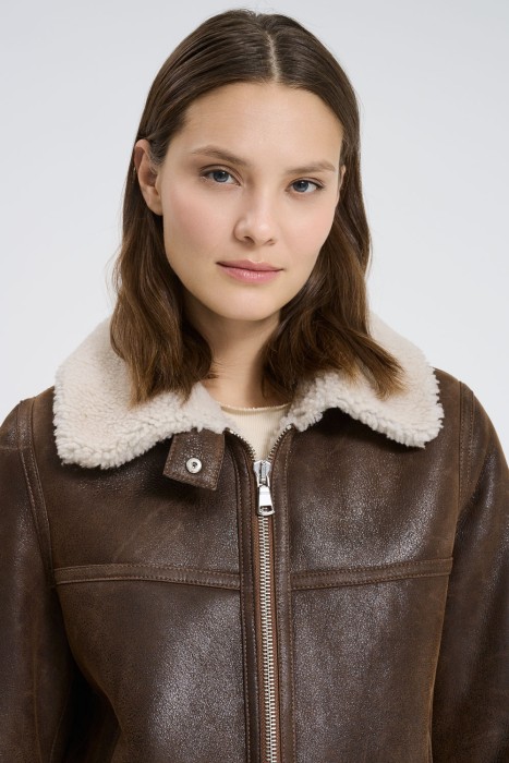 дубленка из овчины из россии вид сбоку