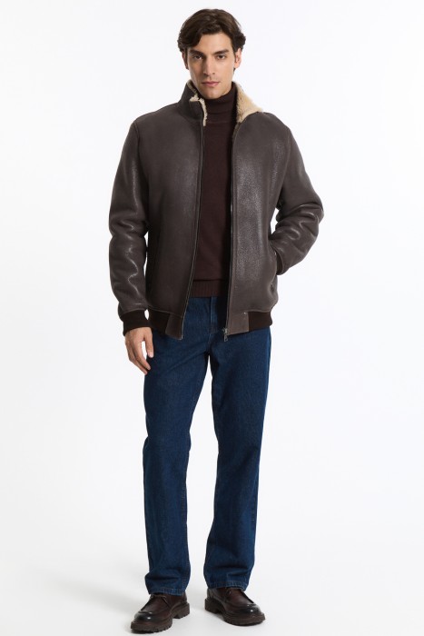 дубленка из овчины из россии вид сбоку