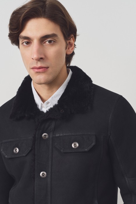 дубленка из овчины из россии вид сбоку