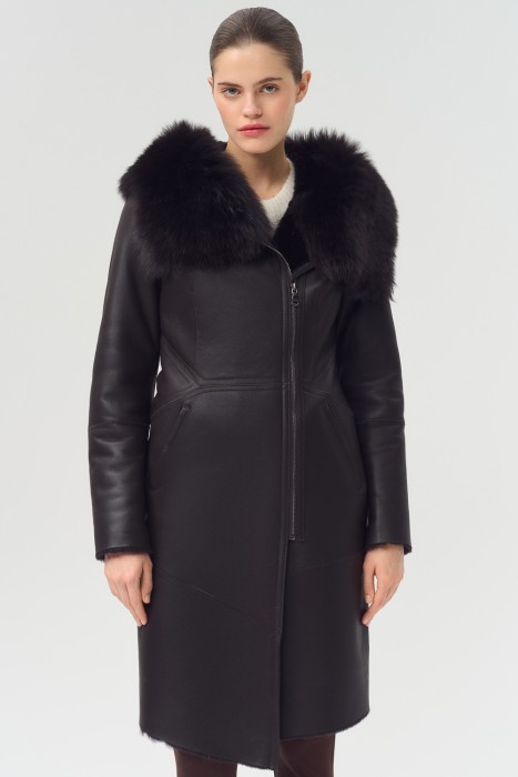 дубленка из овчины из россии вид сбоку