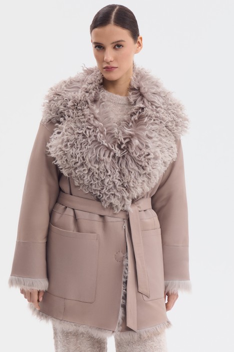 дубленка из овчины из россии вид сбоку