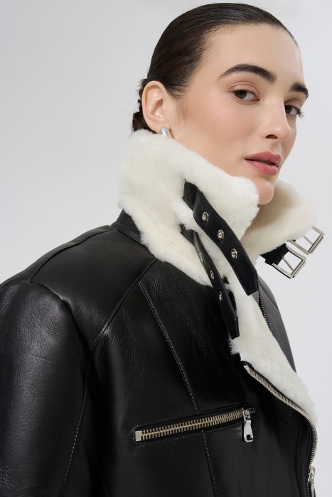 дубленка из овчины из россии вид сбоку