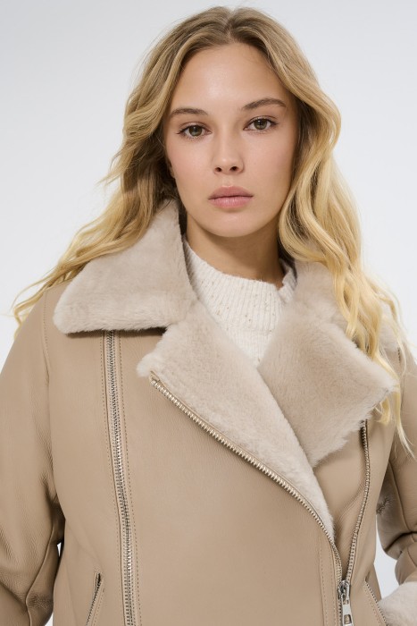 дубленка из овчины из россии вид сбоку