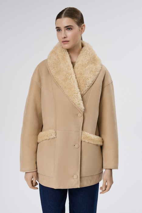 дубленка из овчины из россии вид сбоку