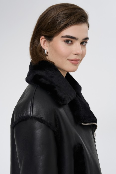 дубленка из овчины из россии вид сбоку