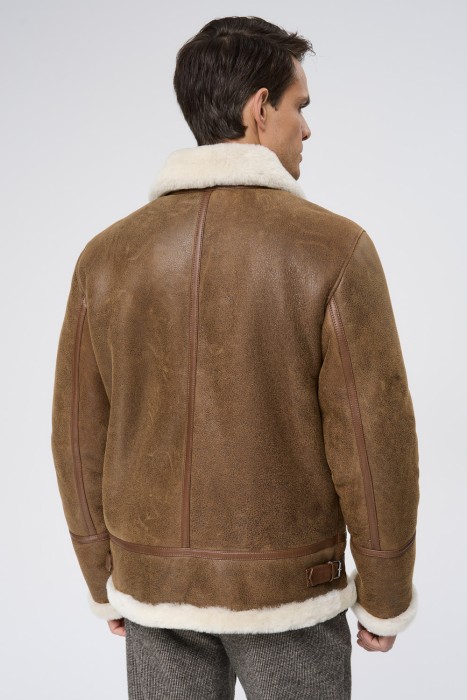 дубленка из овчины из россии вид сбоку