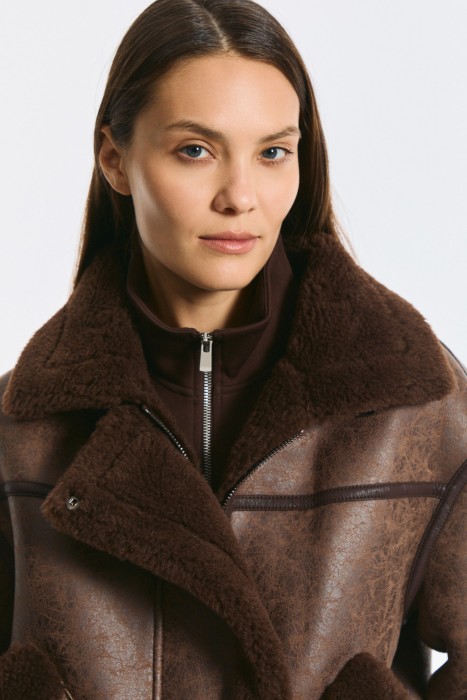 дубленка из шерсти из россии вид сбоку