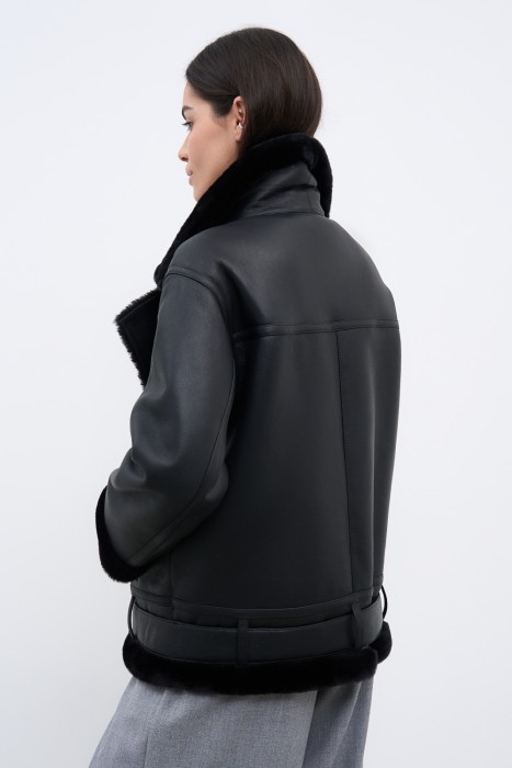 дубленка-косуха из овчины по цене 37320 руб вид справа