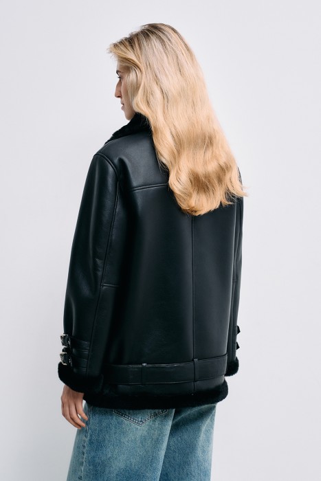 дубленка-косуха из овчины по цене 31810 руб вид справа