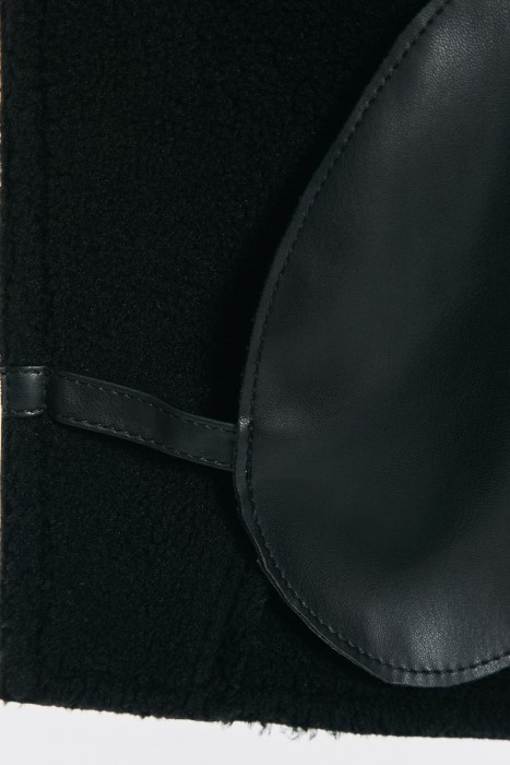 дубленка-косуха от бренда снежная королева вид слева