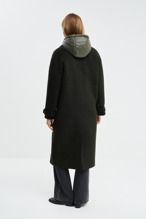 двубортное пальто с капюшоном по цене 12760 руб вид справа