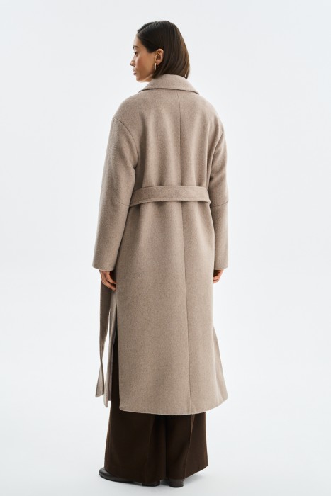 двубортное пальто с поясом по цене 12370 руб вид справа