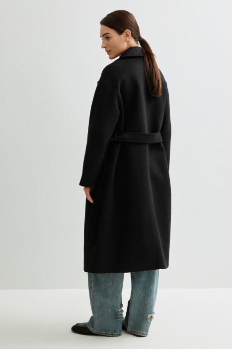 двубортное пальто с поясом по цене 8340 руб вид справа