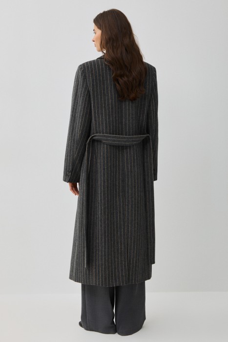 двубортное пальто с поясом по цене 11600 руб вид справа