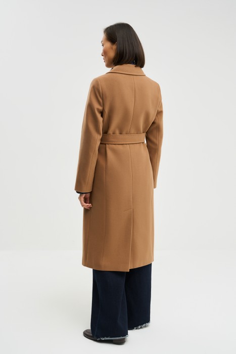 двубортное пальто с поясом по цене 8920 руб вид справа
