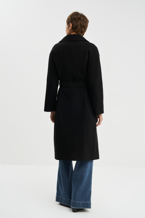 двубортное пальто с поясом по цене 11120 руб вид справа