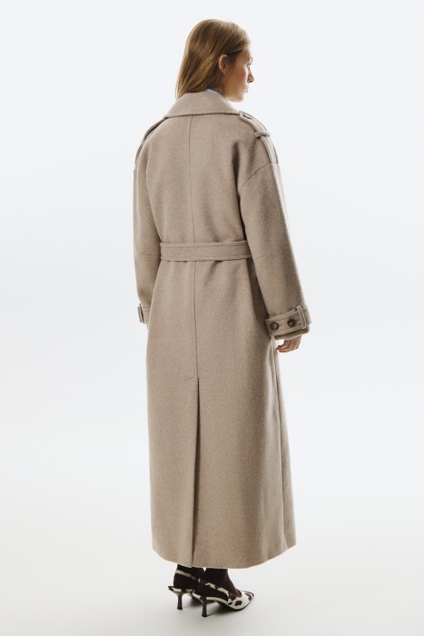 двубортное пальто с поясом по цене 11890 руб вид справа
