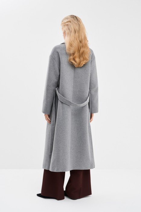 двубортное пальто с поясом по цене 13140 руб вид справа