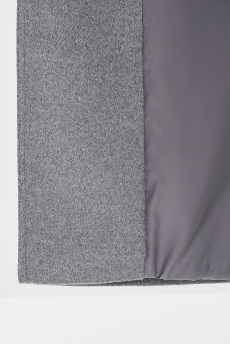 двубортное пальто с поясом из россии вид сбоку