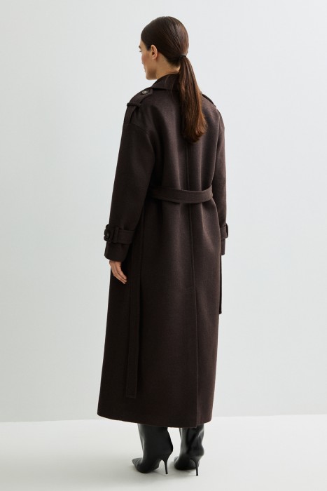 двубортное пальто с поясом по цене 17640 руб вид справа