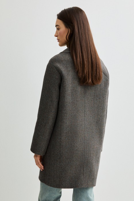 двубортное пальто по цене 10840 руб вид справа