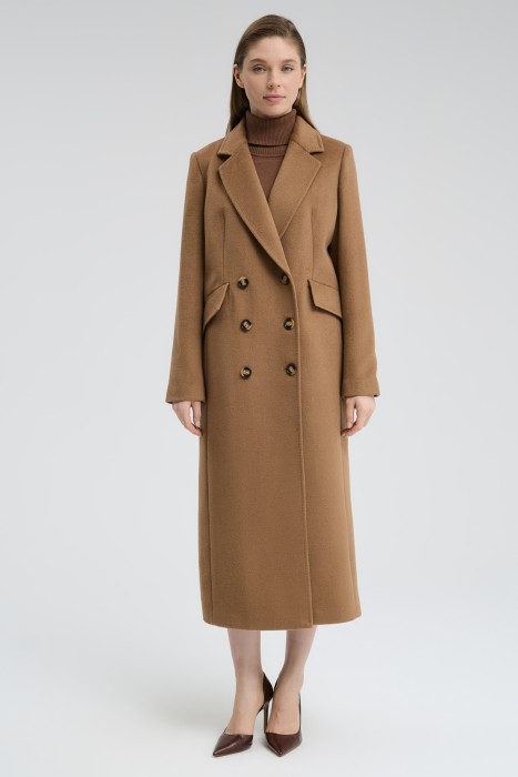 двубортное пальто 728572003 фотография
