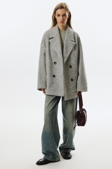 двубортное пальто 808688003 фотография