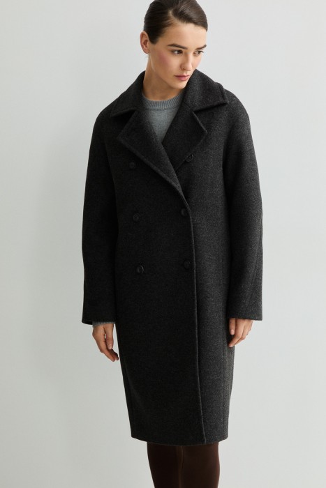 двубортное пальто 807253003 фотография
