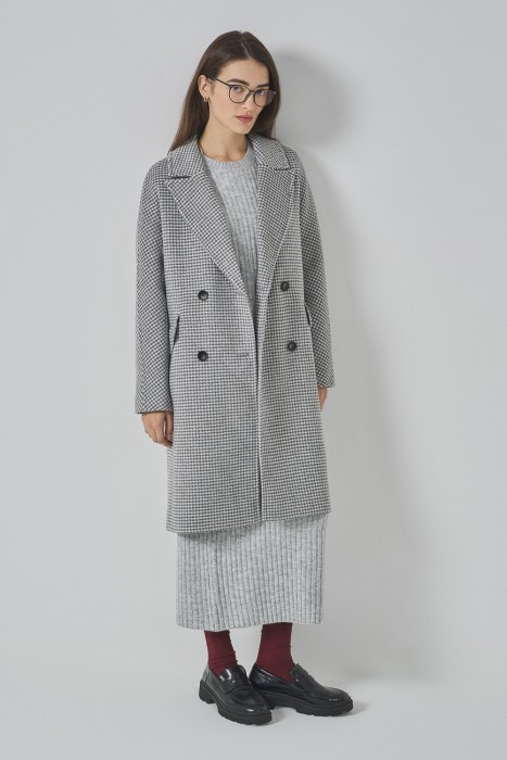 двубортное пальто 726295003 фотография