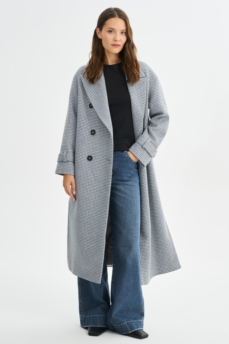 двубортное пальто 742685003 фотография