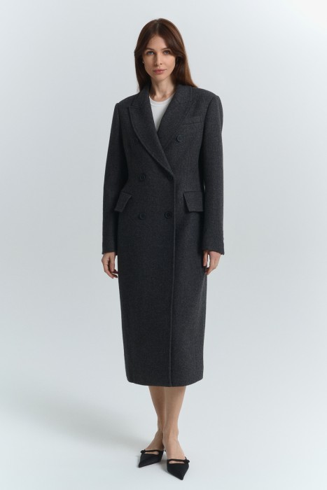 двубортное пальто по цене 14390 руб вид справа