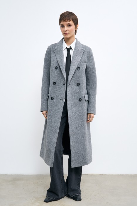 двубортное пальто по цене 7030 руб вид справа