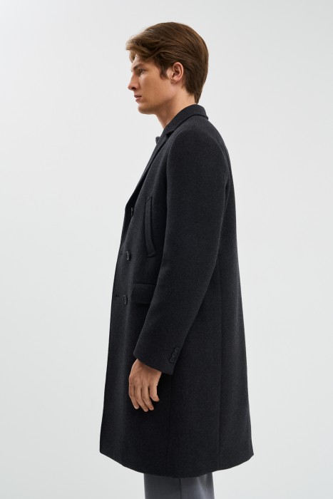 двубортное пальто из россии вид сбоку