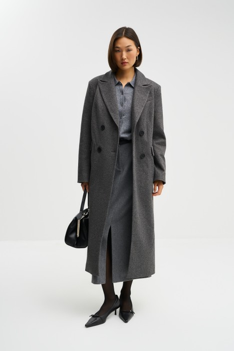 двубортное пальто 774543003 фотография