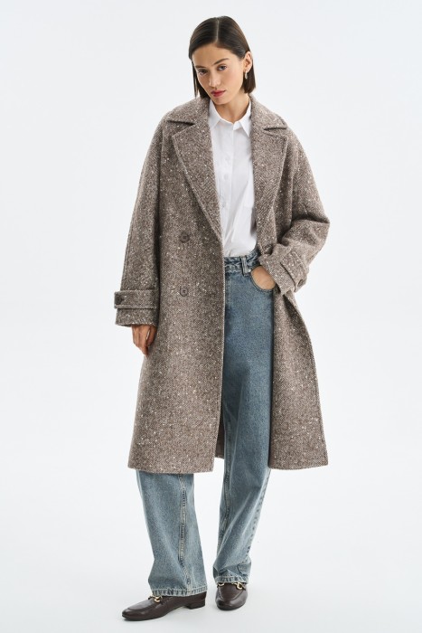 двубортное пальто 778980003 фотография