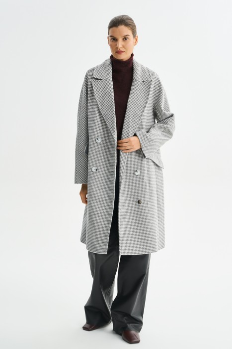 двубортное пальто 774542003 фотография