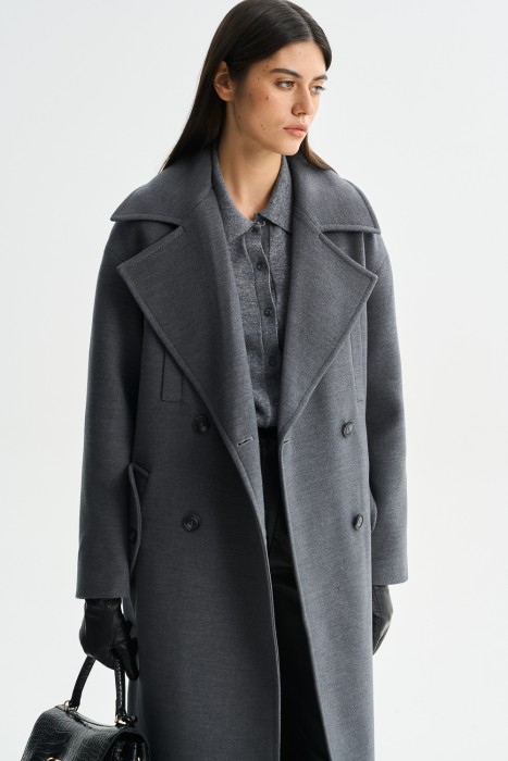 двубортное пальто 774545003 фотография