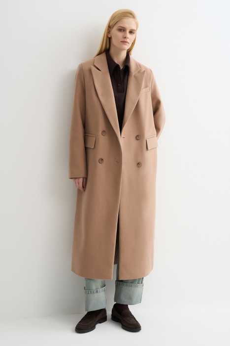 двубортное пальто 808659003 фотография
