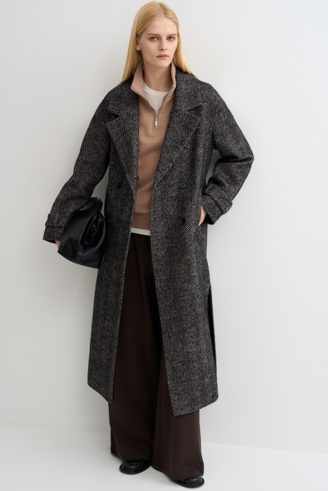 двубортное пальто 808700003 фотография