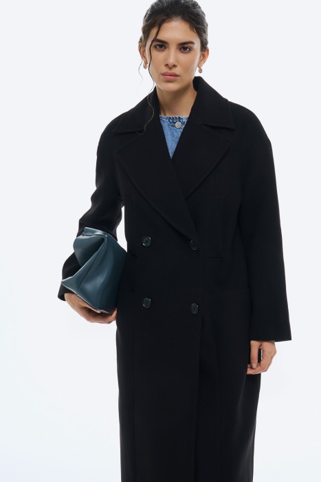 двубортное пальто из россии вид сбоку